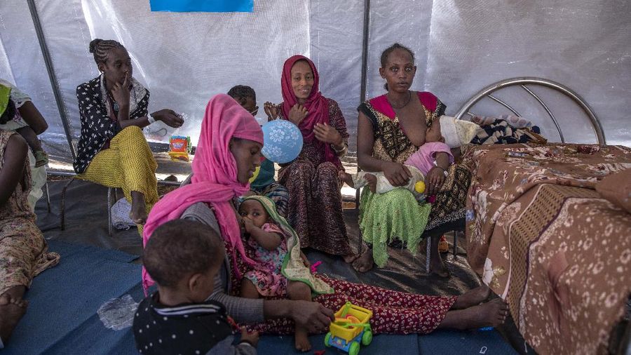 UNICEF bantu anak-anak di Timur Tengah. (AP/Nariman El-Mofty)