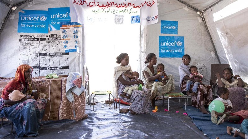 UNICEF bantu anak-anak di Timur Tengah. (AP/Nariman El-Mofty)
