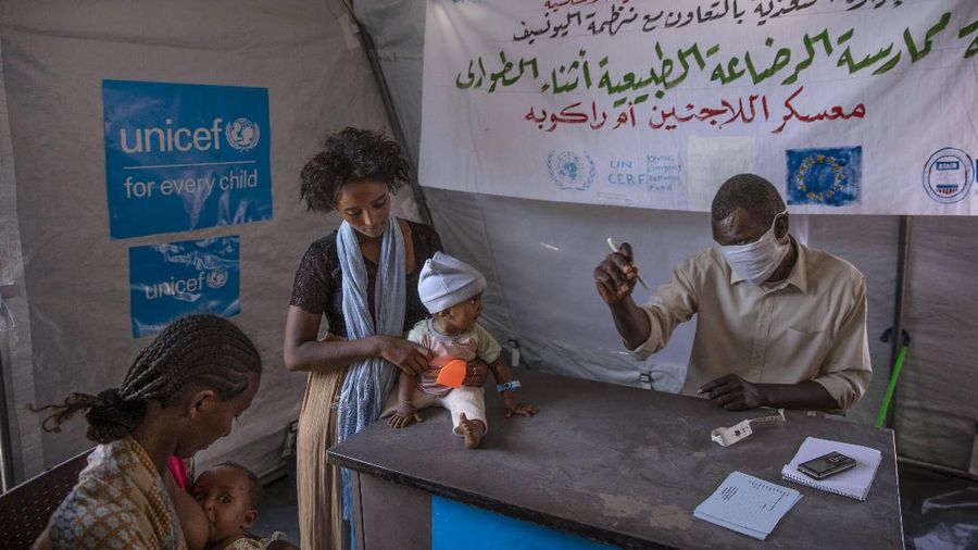 UNICEF bantu anak-anak di Timur Tengah. (AP/Nariman El-Mofty)