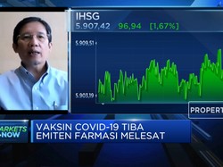 Vaksin Covid-19 Tiba, IHSG Tembus Level 5.900