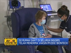 Inggris Mulai Suntikan Vaksin Pfizer