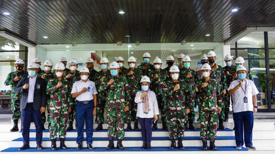 Kepala TNI Staf Angkatan Laut, Laksamana TNI Yudo Margono melakukan kunjungan perdana ke PT PAL Indonesia (Persero) setelah sebelumnya menghadiri upacara peringatan Hari Armada ke-75 di Komando Armada II Surabaya. (Dok: PAL Indonesia)