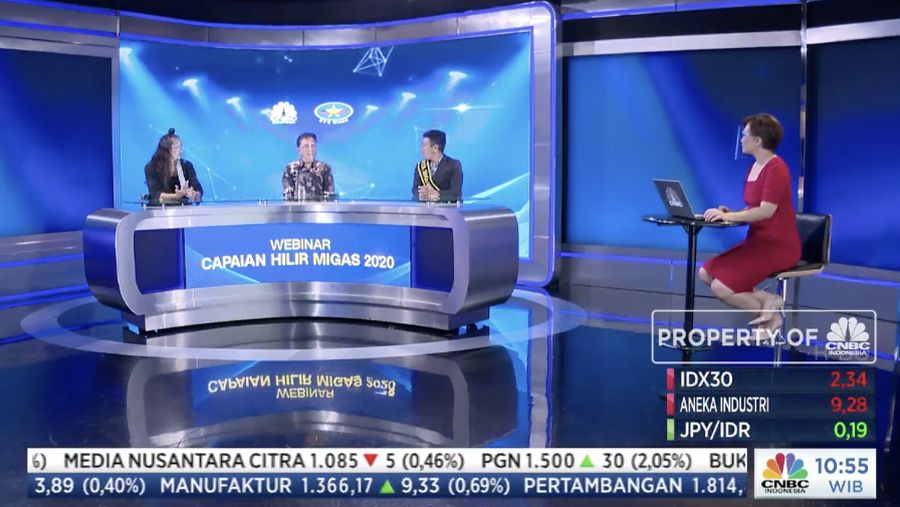 Wabinar capaian hilir migas 2020. (Tangkapan Layar CNBC TV)