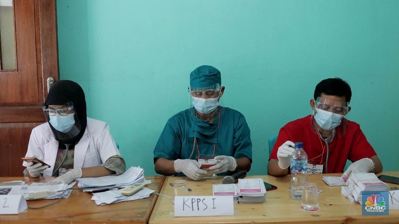 Tempat Pemungutan Suara, TPS 68, Pondok Aren, Tangerang Selatan di Pemilihan Umum Pilkada Walikota Tangerang Selatan (CNBC Indonesia/Muhammad Sabki)