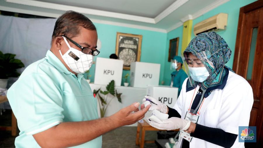 Tempat Pemungutan Suara, TPS 68, Pondok Aren, Tangerang Selatan di Pemilihan Umum Pilkada Walikota Tangerang Selatan (CNBC Indonesia/Muhammad Sabki)