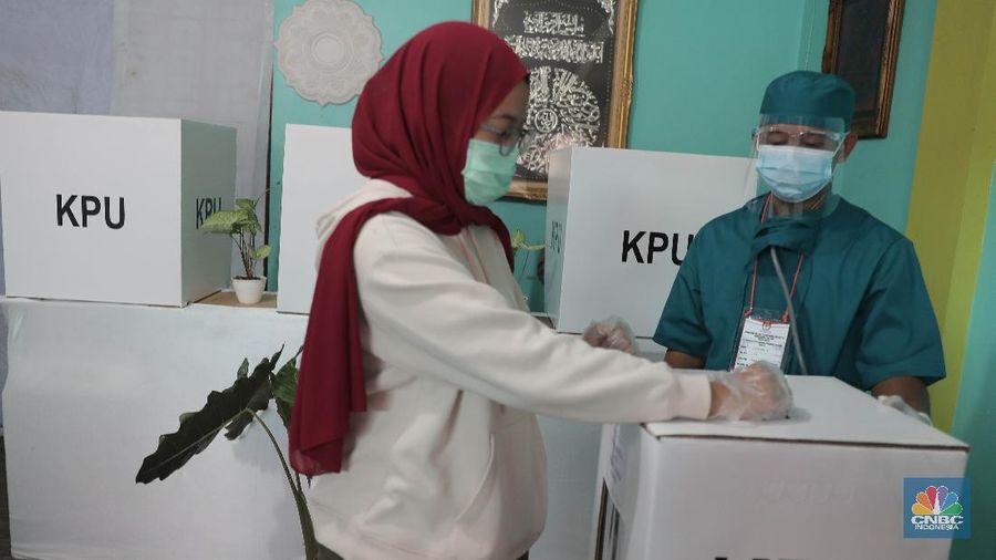 Tempat Pemungutan Suara, TPS 68, Pondok Aren, Tangerang Selatan di Pemilihan Umum Pilkada Walikota Tangerang Selatan (CNBC Indonesia/Muhammad Sabki)