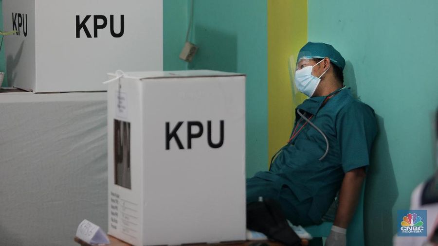 Tempat Pemungutan Suara, TPS 68, Pondok Aren, Tangerang Selatan di Pemilihan Umum Pilkada Walikota Tangerang Selatan (CNBC Indonesia/Muhammad Sabki)