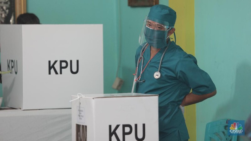 Tempat Pemungutan Suara, TPS 68, Pondok Aren, Tangerang Selatan di Pemilihan Umum Pilkada Walikota Tangerang Selatan (CNBC Indonesia/Muhammad Sabki)