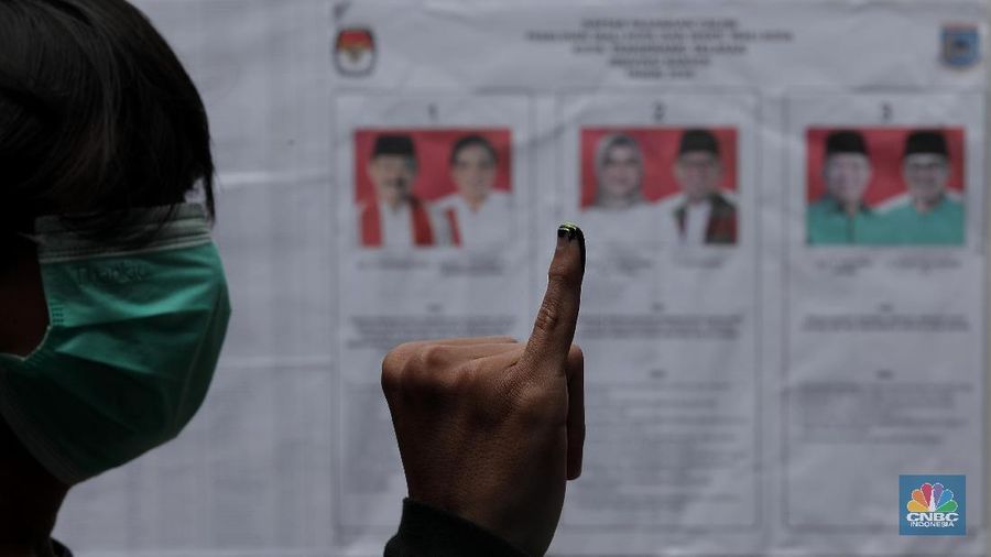 Tempat Pemungutan Suara, TPS 68, Pondok Aren, Tangerang Selatan di Pemilihan Umum Pilkada Walikota Tangerang Selatan (վ/Muhammad Sabki)