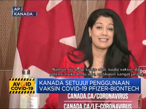 Kanada Setujui Penggunaan Vaksin Covid-19 Pfizer-BioNTech