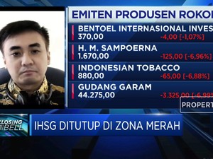 Cukai Rokok Naik, IHSG Ditutup di Zona Merah