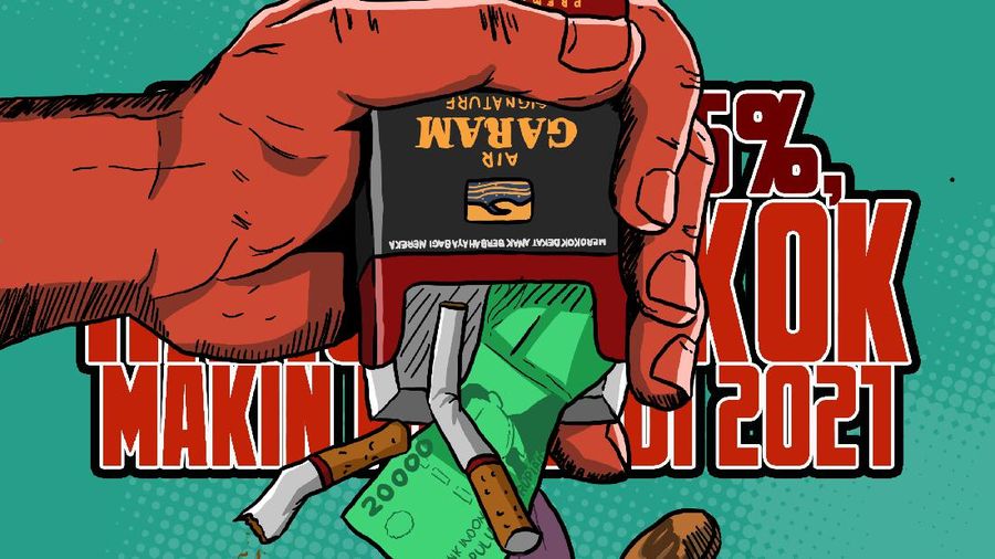 Infografis: Resmi! Cukai Naik 12,5%, Harga Rokok Makin Mahal di 2021