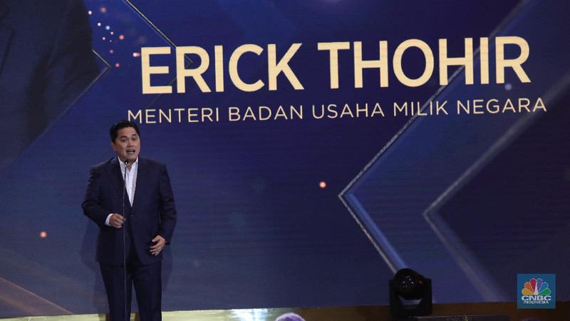 Suasana CNBC Indonesia Award 2020 dengan tema Menyongsong Bangkitnya Ekonomi Indonesia 2021.(CNBC Indonesia/Muhammad Sabki)