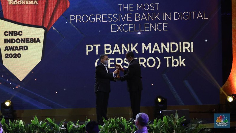 Suasana CNBC Indonesia Award 2020 dengan tema Menyongsong Bangkitnya Ekonomi Indonesia 2021.(CNBC Indonesia/Muhammad Sabki)