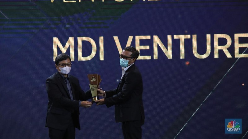Suasana CNBC Indonesia Award 2020 dengan tema Menyongsong Bangkitnya Ekonomi Indonesia 2021.(CNBC Indonesia/Muhammad Sabki)