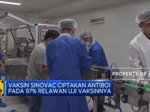 Vaksin Sinovac Ciptakan Antibodi 97%