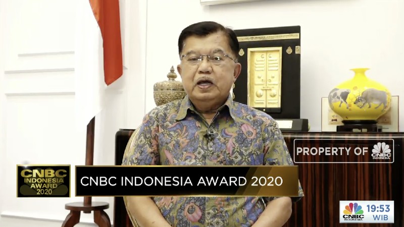 Suasana CNBC Indonesia Award 2020 dengan tema Menyongsong Bangkitnya Ekonomi Indonesia 2021.(CNBC Indonesia/Muhammad Sabki)