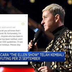 Ellen DeGeneres Positif Covid-19