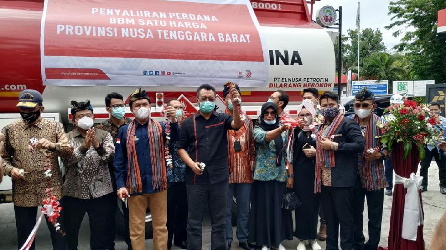Peresmian BBM 1 harga di Mataram. (Dok: Pertamina)