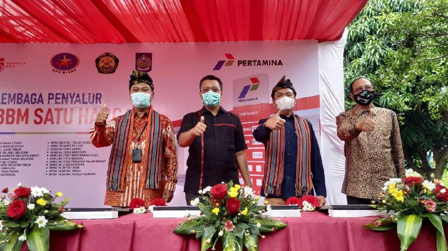 Peresmian BBM 1 harga di Mataram. (Dok: Pertamina)