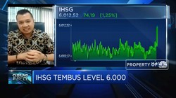 Menguat 1,25%, IHSG Ditutup di Level Psikologis 6.000