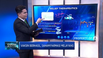 Vaksin Berhasil, Saham Farmasi Melayang