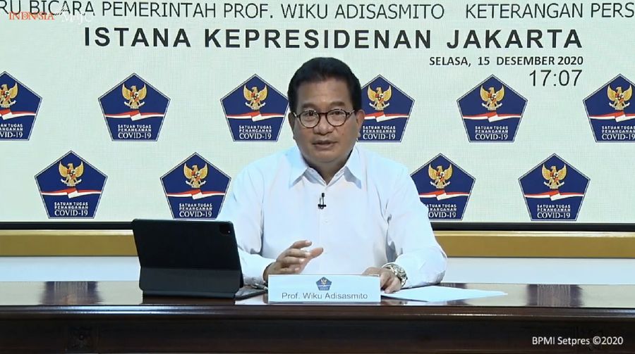 Wiku Adisasmito juru bicara gugus tugas percepatan penanganan Corona memberi Keterangan Pers Juru Bicara terkait Update Data Covid-19 Nasiona. (Youtube/Sekretariat Presiden)