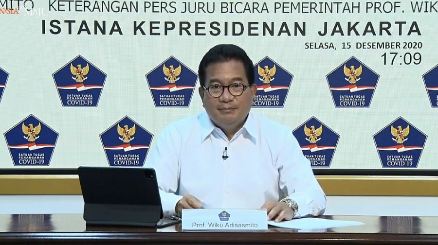 Wiku Adisasmito juru bicara gugus tugas percepatan penanganan Corona memberi Keterangan Pers Juru Bicara terkait Update Data Covid-19 Nasiona. (Youtube/Sekretariat Presiden)