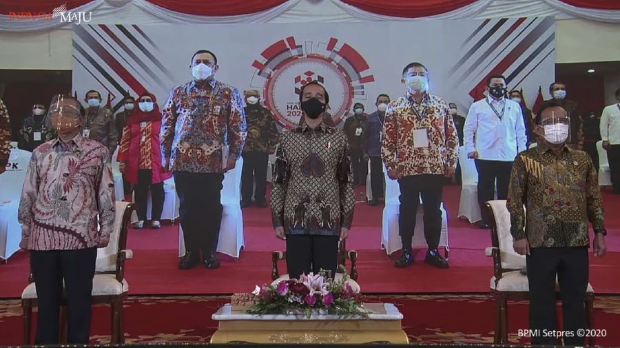 Jokowi di Peringatan Hari Anti Korupsi Sedunia, Istana Negara, 16 Desember 2020