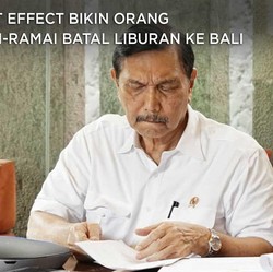Luhut Effect Bikin Orang Ramai-Ramai Batal Liburan ke Bali