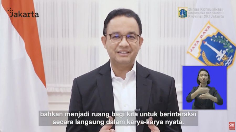 Anies Baswedan di acara acJakarta Development Collaboration Network (JDCN)