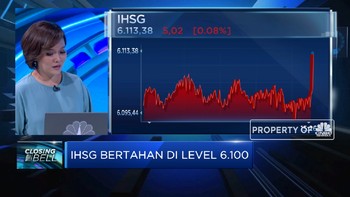 Terkoreksi Tipis, IHSG Bertahan di Level 6.100