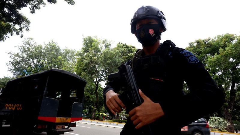 Persiapan Demo 1812, Polisi Gabungan Siagakan 5.000 Personil (CNBC Indonesia/Tri Susilo)