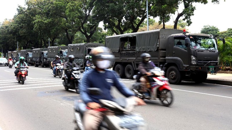 Persiapan Demo 1812, Polisi Gabungan Siagakan 5.000 Personil (CNBC Indonesia/Tri Susilo)