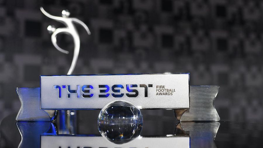 A general view of the studio before the Best FIFA Football Awards Ceremony, which this will take place via video in Zurich, Switzerland, Thursday, Dec. 17, 2020. (Valeriano Di Domenico/Pool via AP)