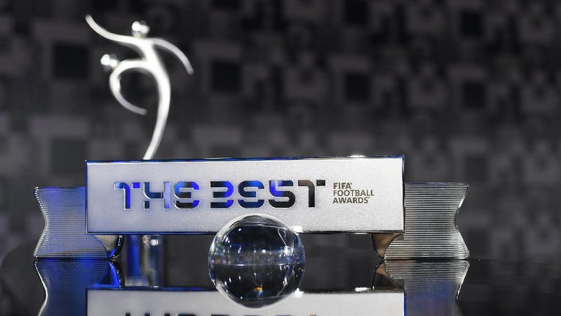 A general view of the studio before the Best FIFA Football Awards Ceremony, which this will take place via video in Zurich, Switzerland, Thursday, Dec. 17, 2020. (Valeriano Di Domenico/Pool via AP)