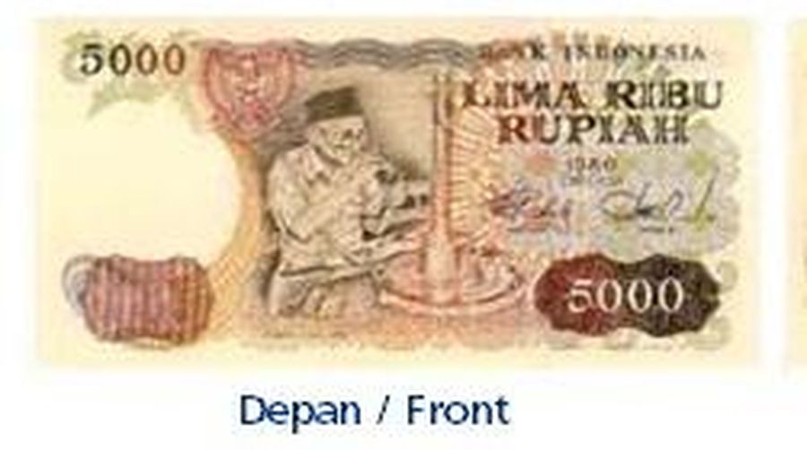 Uang kertas pecahan Rp 10.000 Tahun Emisi 1979. (Dok. Bank Indonesia.)