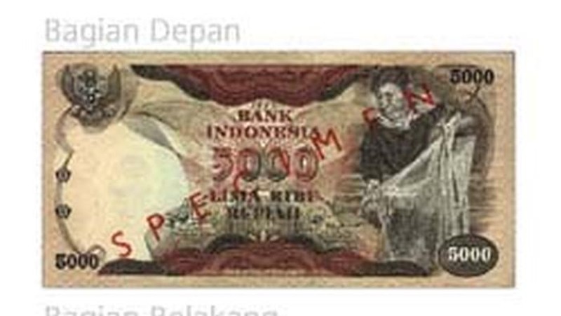 Uang Rp 100 Tahun Emisi 1977 gambar badak bercula satu. (dok. bi.go.id)