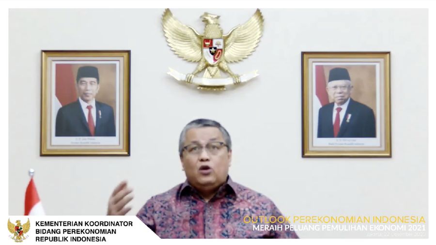 Gubernur Bank Indonesia, Perry Warjiyo dalam acara Outlook Perekonomian Indonesia 2021. (Tangkapan Layar Youtube PerekonomianRI)