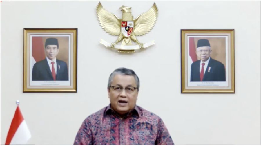 Gubernur Bank Indonesia, Perry Warjiyo dalam acara Outlook Perekonomian Indonesia 2021. (Tangkapan Layar Youtube PerekonomianRI)