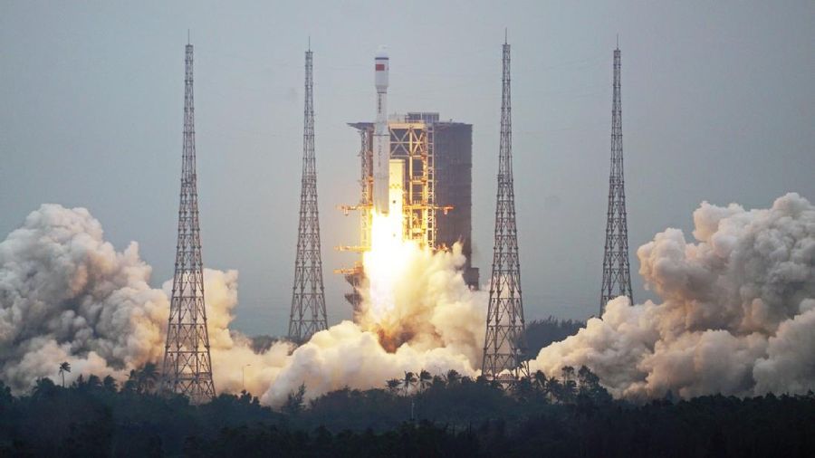Long March 8 melakukan penerbangan  i Pusat Peluncuran Luar Angkasa Wenchang di provinsi pulau Hainan, China Selatan pada 22 Desember 2020.  [Photo/China National Space Administration]