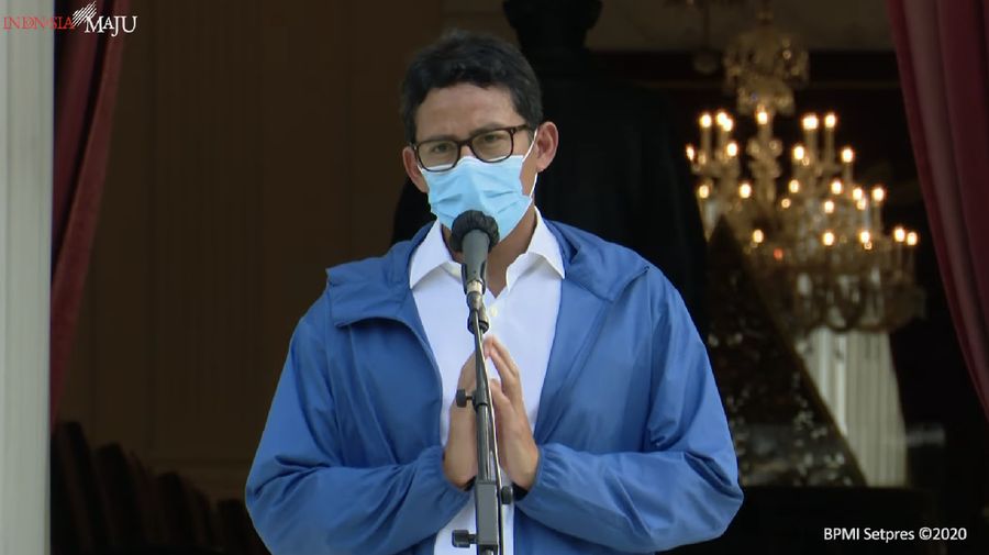 Menteri Pariwisata dan Ekonomi Kreatif (Menparekraf), Sandiaga Uno (Tangkapan Layar Youtube Sekretariat Presiden)