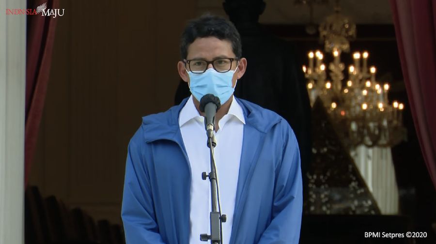 Menteri Pariwisata dan Ekonomi Kreatif (Menparekraf), Sandiaga Uno (Tangkapan Layar Youtube Sekretariat Presiden)