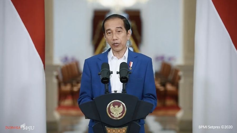 Presiden Joko Widodo dalam acara Outlook Perekonomian Indonesia 2021. (Tangkapan Layar Youtube PerekonomianRI)