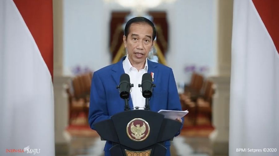 Presiden Joko Widodo dalam acara Outlook Perekonomian Indonesia 2021. (Tangkapan Layar Youtube PerekonomianRI)