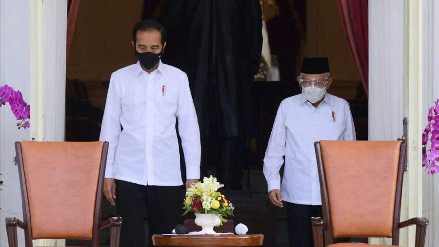 Presiden Joko Widodo (Jokowi) mengumumkan enam menteri baru di Kabinet Indonesia Maju. (Biro Pers Sekretariat Presiden/Muchlis Jr)