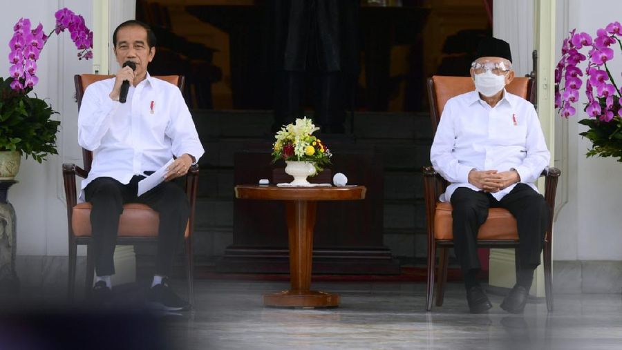 Presiden Joko Widodo (Jokowi) mengumumkan enam menteri baru di Kabinet Indonesia Maju. (Biro Pers Sekretariat Presiden/Muchlis Jr)