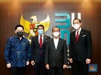 Gerak Cepat! Erick Temui Sandi Hingga Lutfi Bahas Ekonomi RI