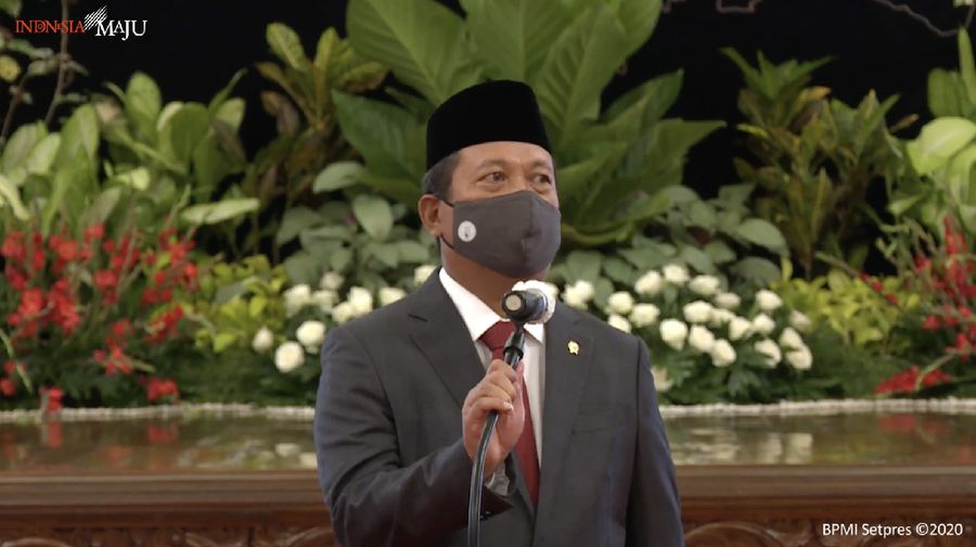 Menteri Kelautan dan Perikanan (KKP), Sakti Wahyu Trenggono (Tangkapan Layar Youtube Sekretariat Presiden)
