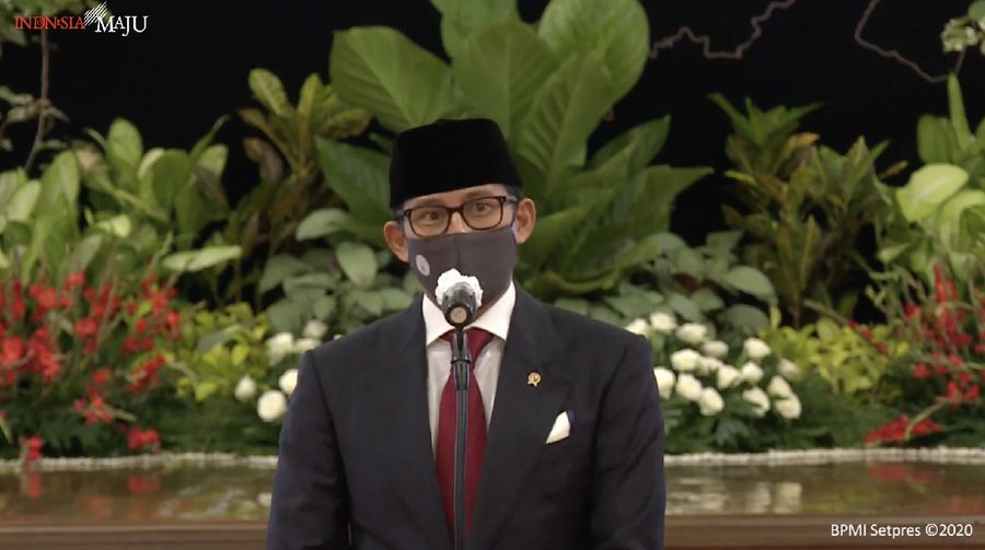 Menteri Pariwisata dan Ekonomi Kreatif (Menparekraf), Sandiaga Uno (Tangkapan Layar Youtube Sekretariat Presiden)